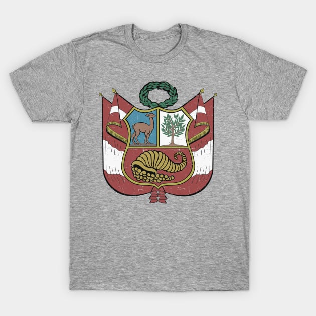 Escudo del Perú - Peru coat of arms - vintage design T-Shirt by verde